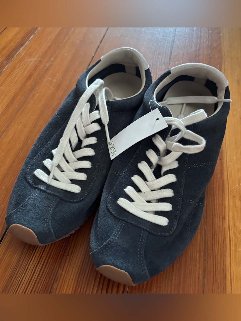 J. Crew Rec Sneakers in Dark Blue Suede Womens Size 8 NWT - Picture 3 of 9